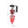 Compass 540 – schemat techniczny maszyny Leg Extension/Curl z wymiarami.