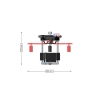Compass 540 – schemat techniczny maszyny Multi Hip z wymiarami.