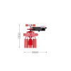 Compass 540 – schemat techniczny maszyny Pulldown/Dip z wymiarami.