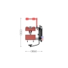 Compass 540 – schemat techniczny maszyny Trunk Extension/Flexion z wymiarami.