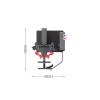 Compass 600 – schemat techniczny maszyny Butterfly/Butterfly Reverse z wymiarami.