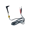 Kabel do elektrostymulatora TENS – końcówki czerwono-czarne z wtykiem kątowym.