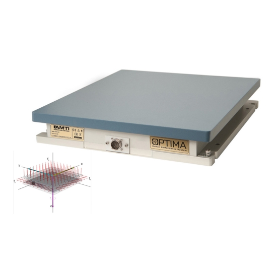 Platforma AMTI Optima HPS – urządzenie do precyzyjnego pomiaru siły reakcji podłoża.