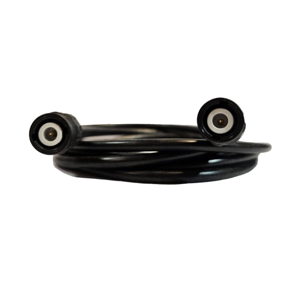 Przewód BNC do aparatu Sonicator – wersja amerykańska, zbliżenie na złącza.