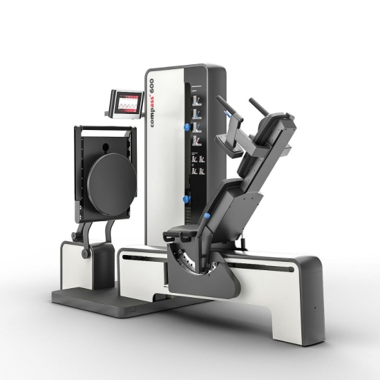 Compass 600 – maszyna do ćwiczeń nóg Leg Press, widok z przodu.