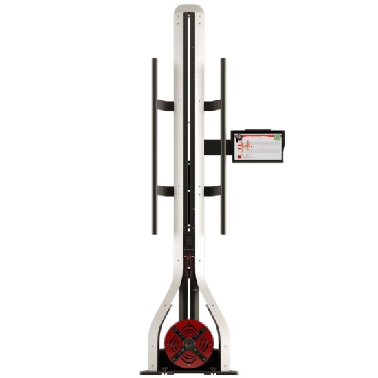 Desmotec V.PLUS by Pininfarina – urządzenie treningowe z pionową konstrukcją.