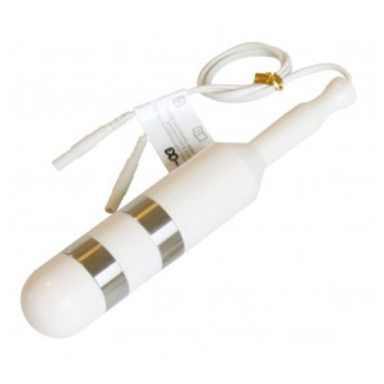 Elektroda dopochwowa PR-03 (L) do elektrostymulacji, sonda z przewodem i dwoma metalowymi pierścieniami.
