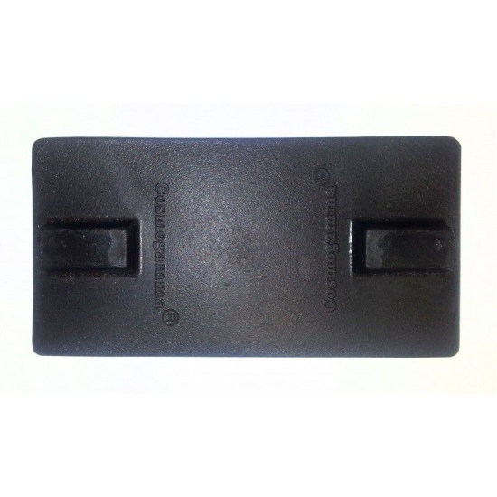Elektroda silikonowo-węglowa 6×12 cm do elektrostymulacji, prostokątna w kolorze czarnym.