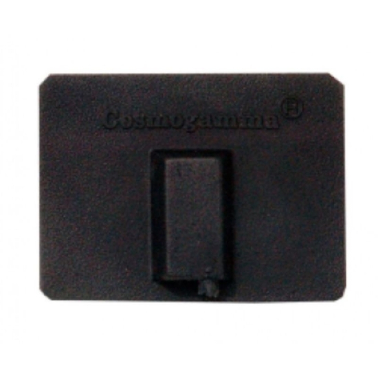 Elektroda silikonowo-węglowa 6×6 cm do elektrostymulacji, prostokątna w kolorze czarnym.