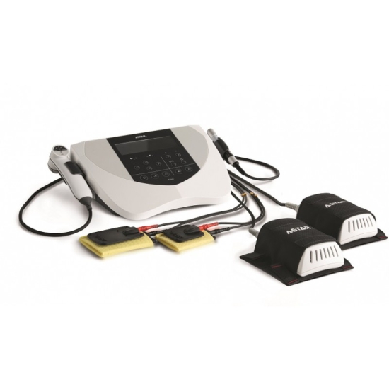 Etius ULM – aparat do elektroterapii, sonoterapii, laseroterapii i magnetoterapii z akcesoriami.