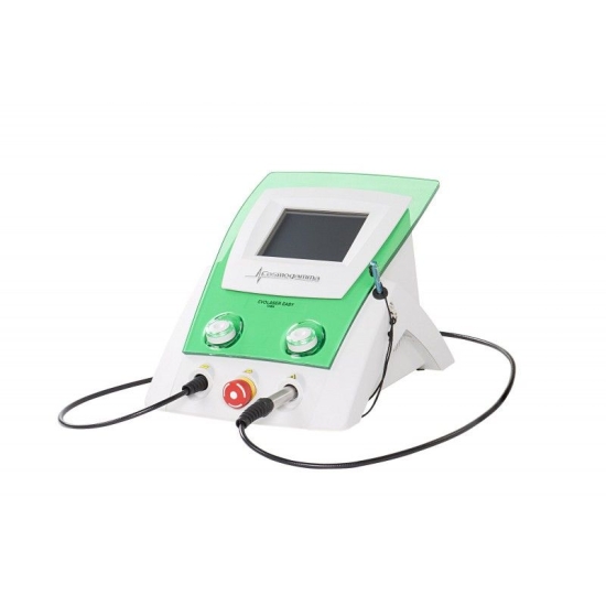 EVO Laser Easy 8W – kompaktowy aparat do laseroterapii z ekranem dotykowym i podłączonymi sondami.