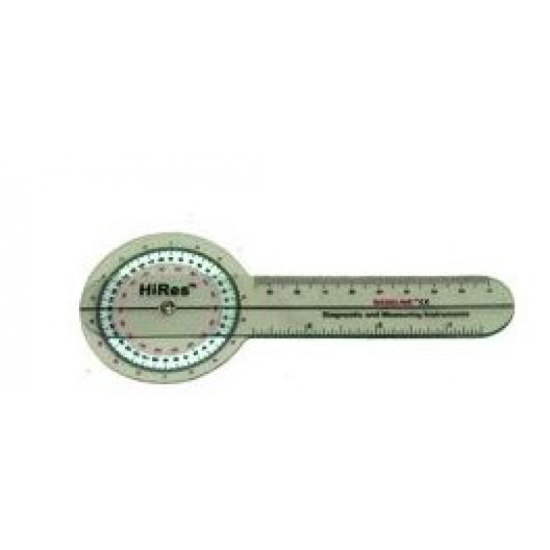 Goniometr plastikowy 17 cm 360 stopni – narzędzie do pomiaru zakresu ruchomości stawów w rehabilitacji i fizjoterapii.