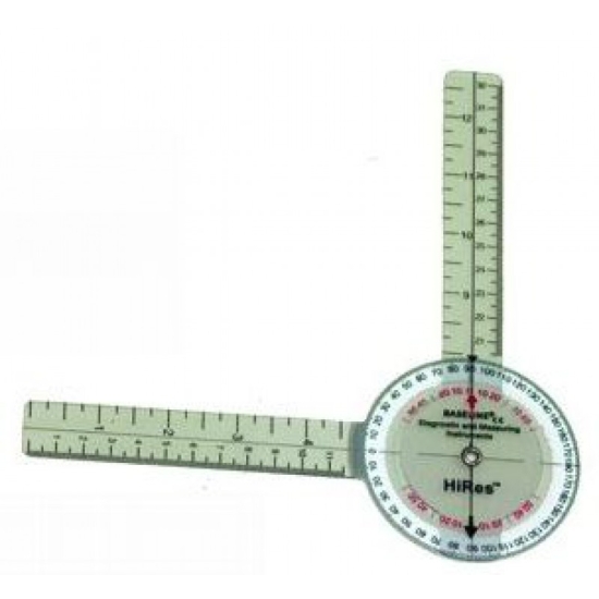 Goniometr plastikowy 21,6 cm 360 stopni – precyzyjne narzędzie diagnostyczne do pomiaru ruchomości stawów w rehabilitacj