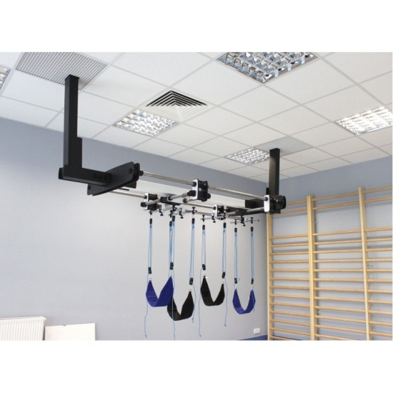 Levitas 2 – urządzenie do terapii w podwieszeniu mocowane do sufitu, z pasami treningowymi.