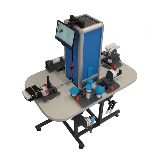 Manualex 2 – wielofunkcyjny stół do ćwiczeń manualnych ręki z modułami treningowymi i ekranem.