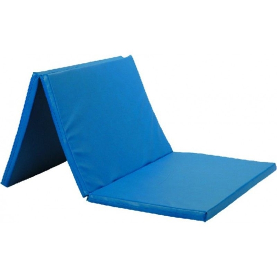 Materac rehabilitacyjny składany MGSM 180×90×5 cm w kolorze niebieskim.