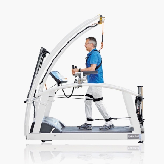 Mercury – bieżnia rehabilitacyjna z systemem odciążenia i zabezpieczenia pacjenta.