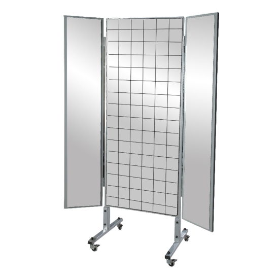 MIRR 3 – lustro korekcyjne potrójne na stelażu jezdnym z siatką pomocniczą.