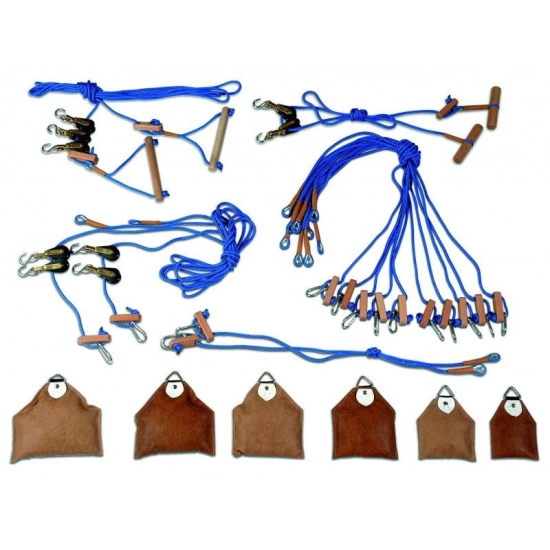 ORUP – zestaw osprzętu do ćwiczeń i zawieszeń z linkami i obciążnikami.