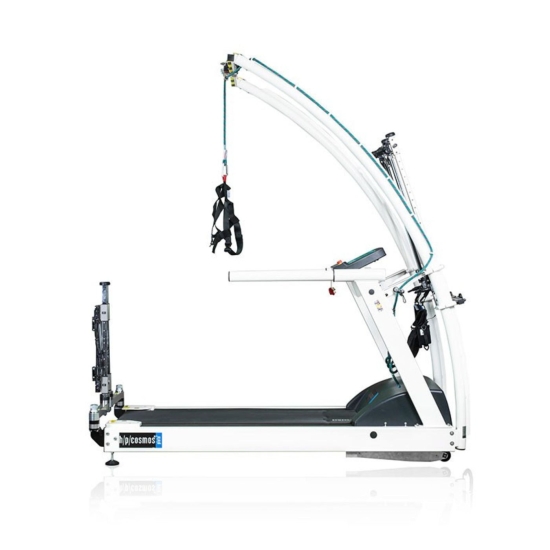 Pluto – bieżnia rehabilitacyjna z konstrukcją do podwieszenia pacjenta.