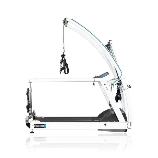 Pluto – bieżnia rehabilitacyjna z systemem odciążenia i prowadnicami.