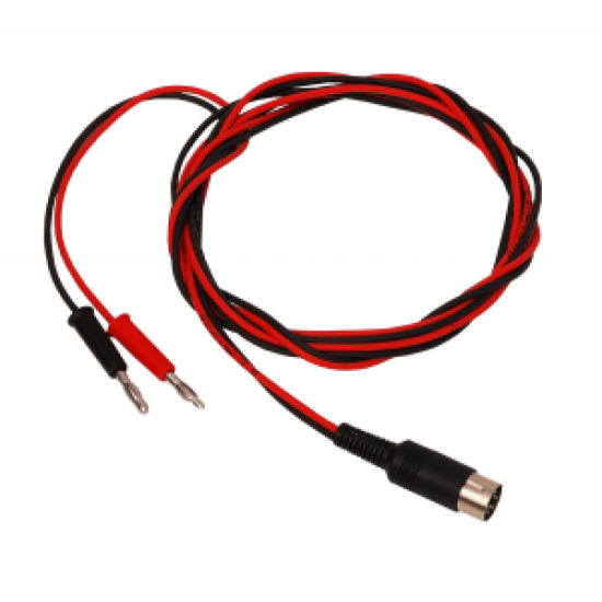 Przewód do elektrostymulatora COSMOGAMMA – kabel czerwono-czarny z wtykiem i końcówkami bananowymi.