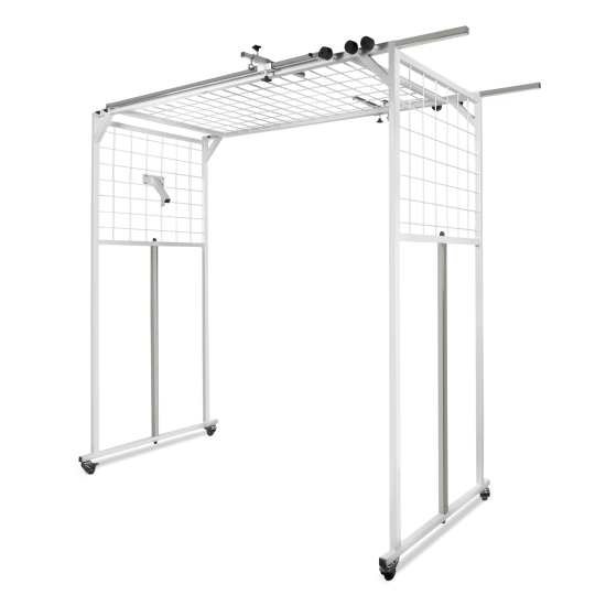 PUR – przyłóżkowe urządzenie rehabilitacyjne do ćwiczeń w łóżku, konstrukcja z kratką i rolkami