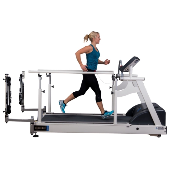 Quasar – bieżnia rehabilitacyjna z poręczami do treningu i analizy chodu.