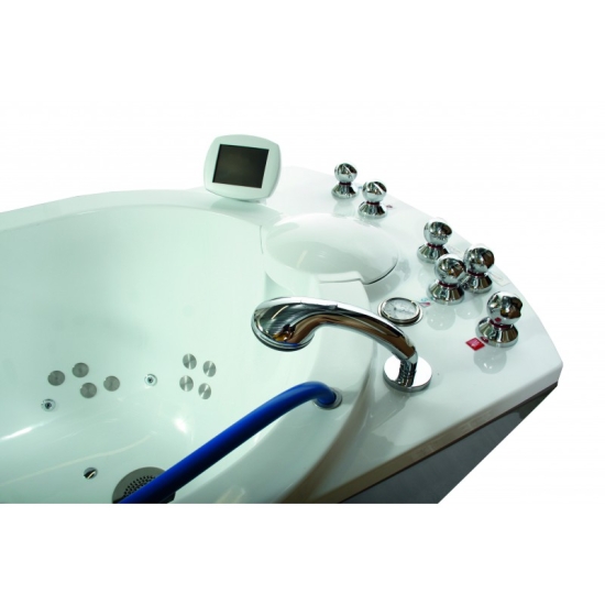 Panel sterujący i armatura wanny TOLEDO do kąpieli elektryczno-wodnej.