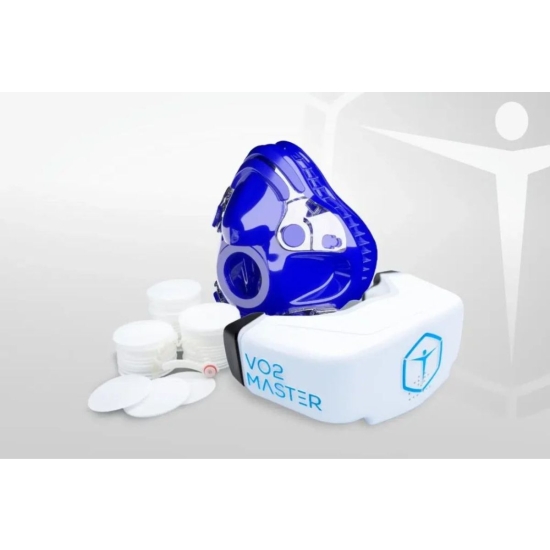 VO2 Master Analyzer – maska z czujnikiem i filtrami do badań wydolnościowych.